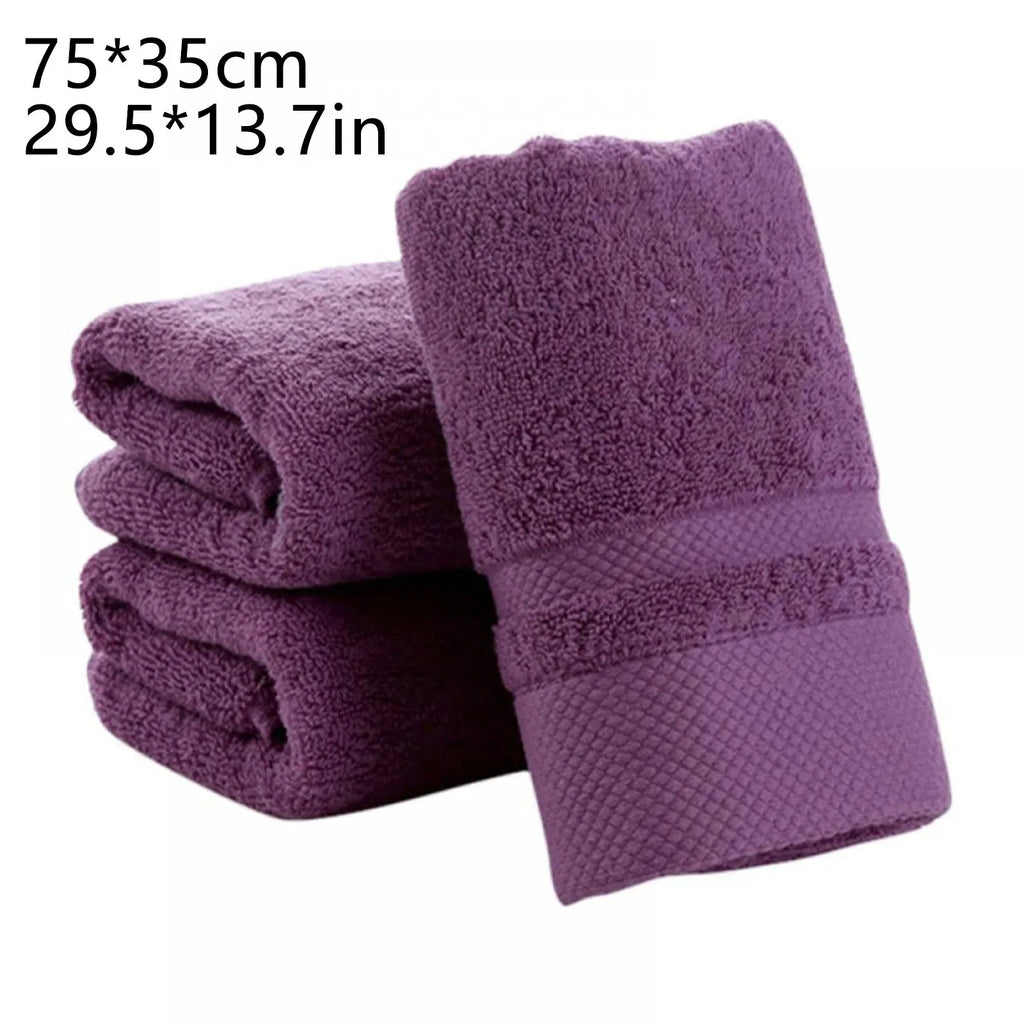 Solid Color Cotton Terry Towel Soft Absorbent Face Towel 6 Colors Comfortable Bath Towel Collection