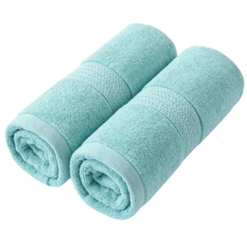 1/2/4pcs 50x100cm Blue Bathroom Cotton Towels Sets Home Bath Towels Face Towel Thick Absorbent Luxury Bathroom Gift Sport Towels