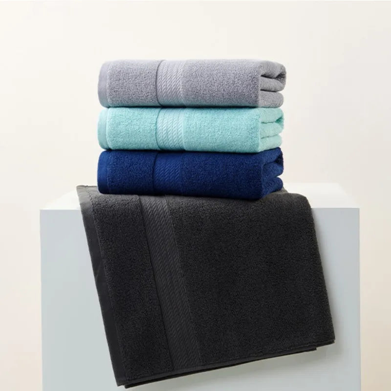1/2/4pcs 50x100cm Blue Bathroom Cotton Towels Sets Home Bath Towels Face Towel Thick Absorbent Luxury Bathroom Gift Sport Towels